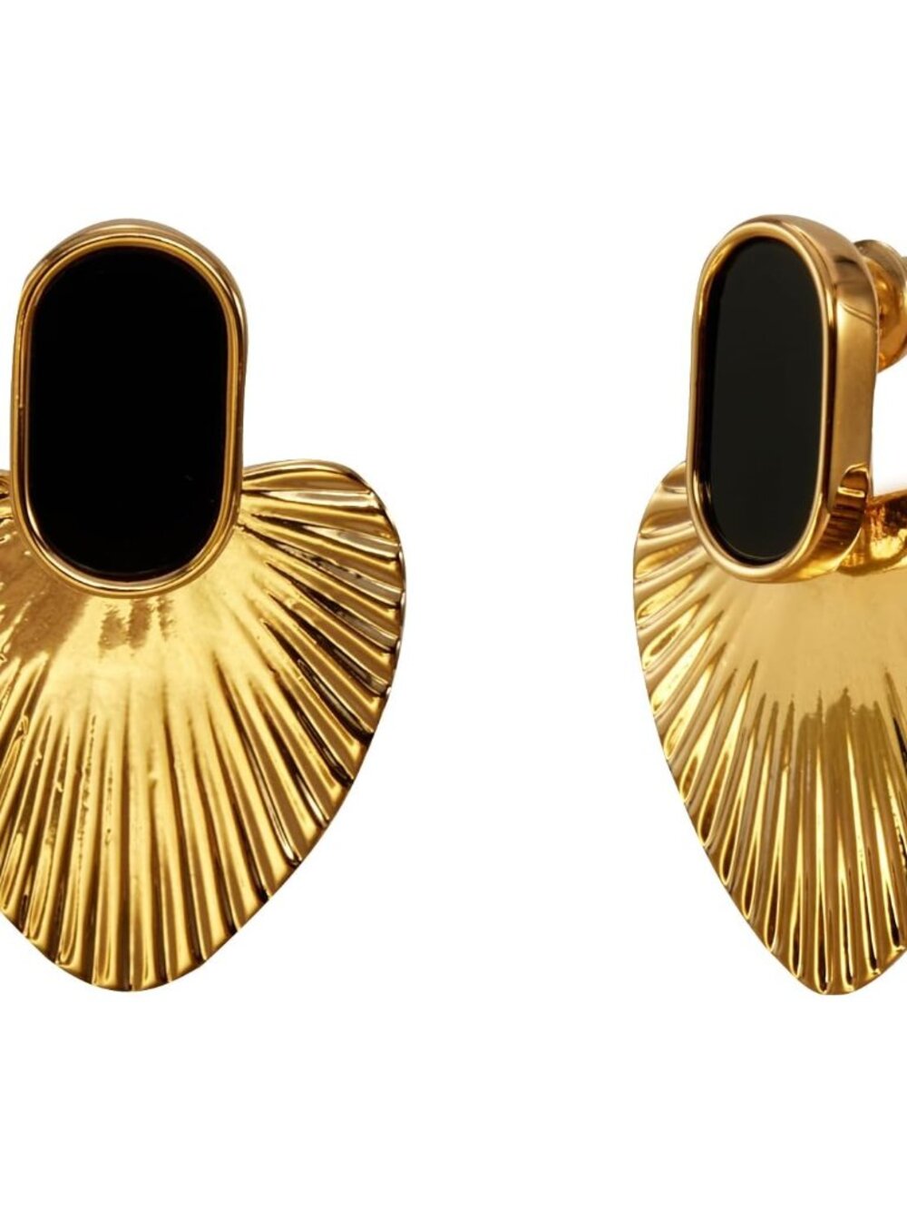 24K Gold-Plated Heart Dangle Earrings for Women - Elegant, Hypoallergenic & Perf